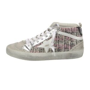 Golden Goose Pink and Silver Athletic Shoes